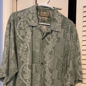 Jamaica Jaxx Sage Green Floral Men's Shirt